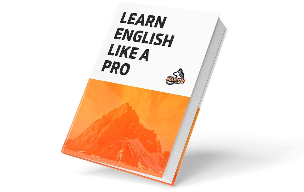 imagem de um livro com os dizeres Learn English Like A Pro